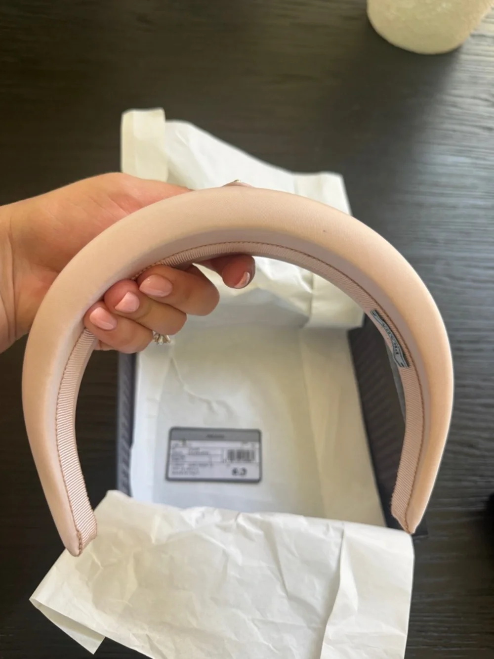 Large Prada Blush Padded Headband - Picture 8 of 12